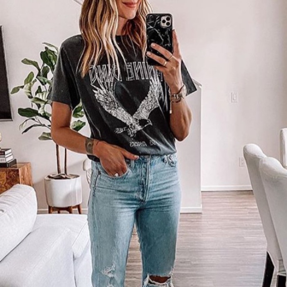 Anine Bing - Lili Tee Eagle Washed Black